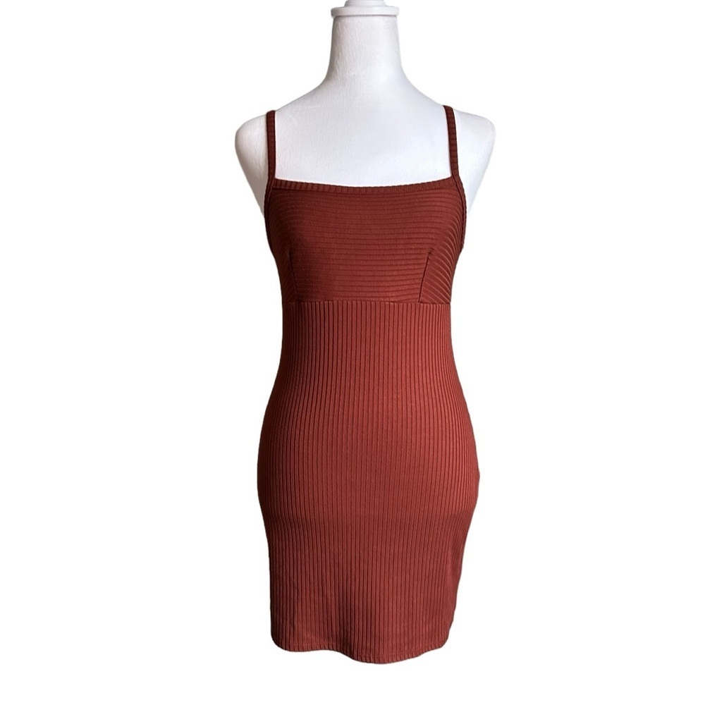 Urban Outfitters Fitted Burnt Orange Dress Size SP